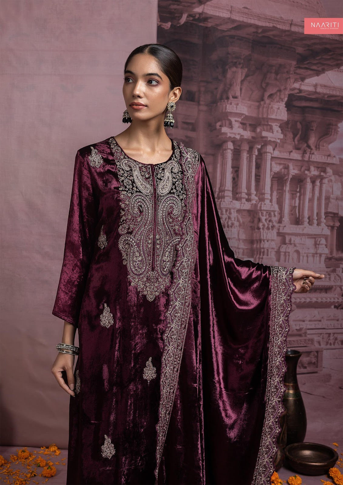 Afsana Naariti Velvet Suits Manufacturer Gujarat