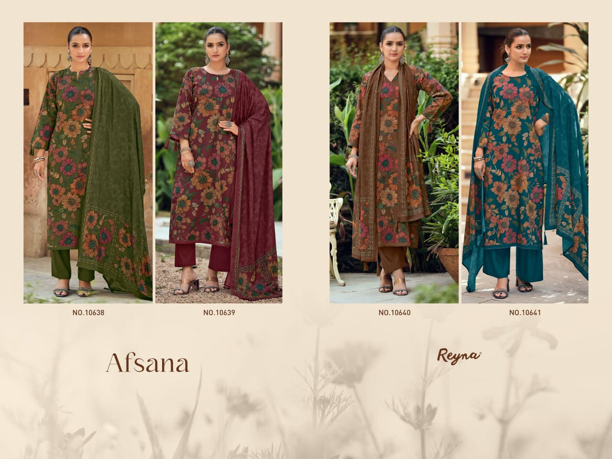 Afsana Reyna Corduroy Pashmina Suits Wholesaler India