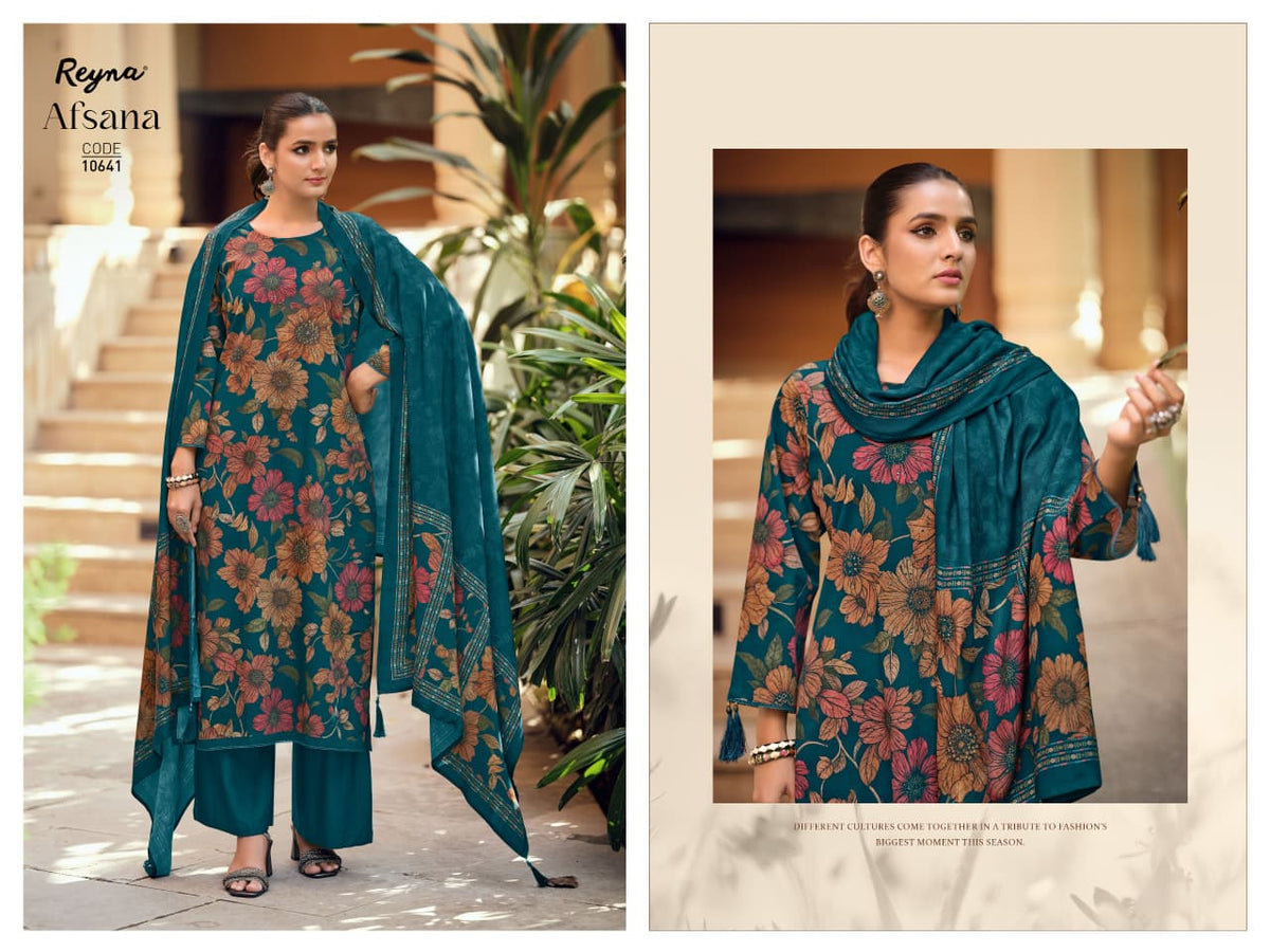 Afsana Reyna Corduroy Pashmina Suits Wholesaler India