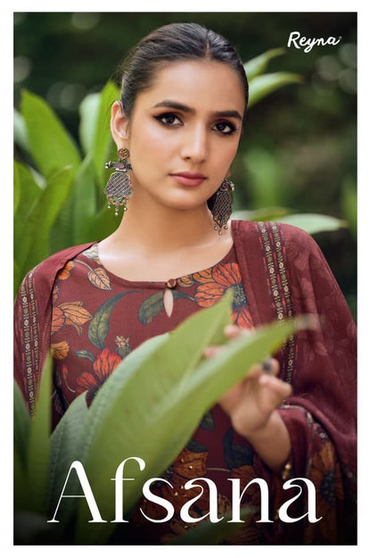 Afsana Reyna Corduroy Pashmina Suits Wholesaler India