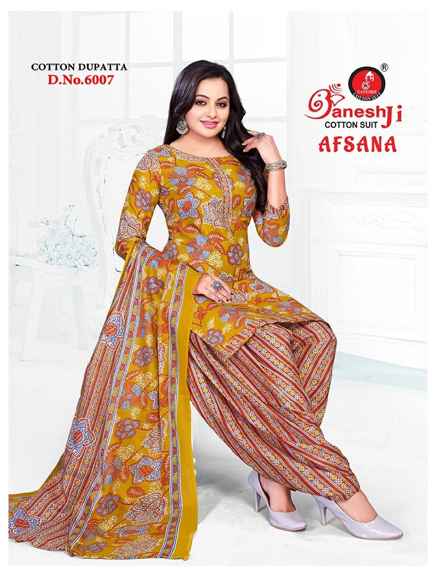 Afsana Vol 6 Ganeshji Cotton Dress Material Supplier India