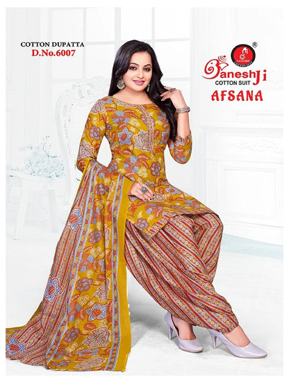 Afsana Vol 6 Ganeshji Cotton Dress Material Supplier India