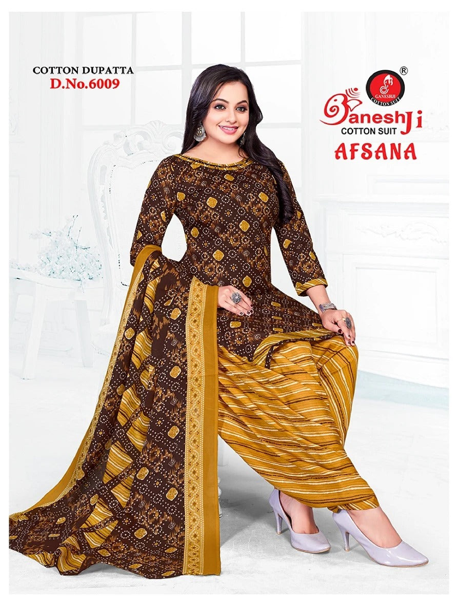 Afsana Vol 6 Ganeshji Cotton Dress Material Supplier India