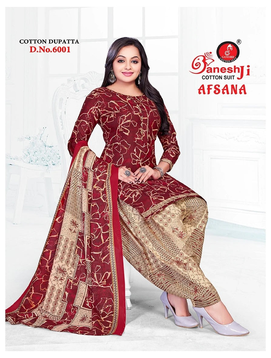 Afsana Vol 6 Ganeshji Cotton Dress Material Supplier India