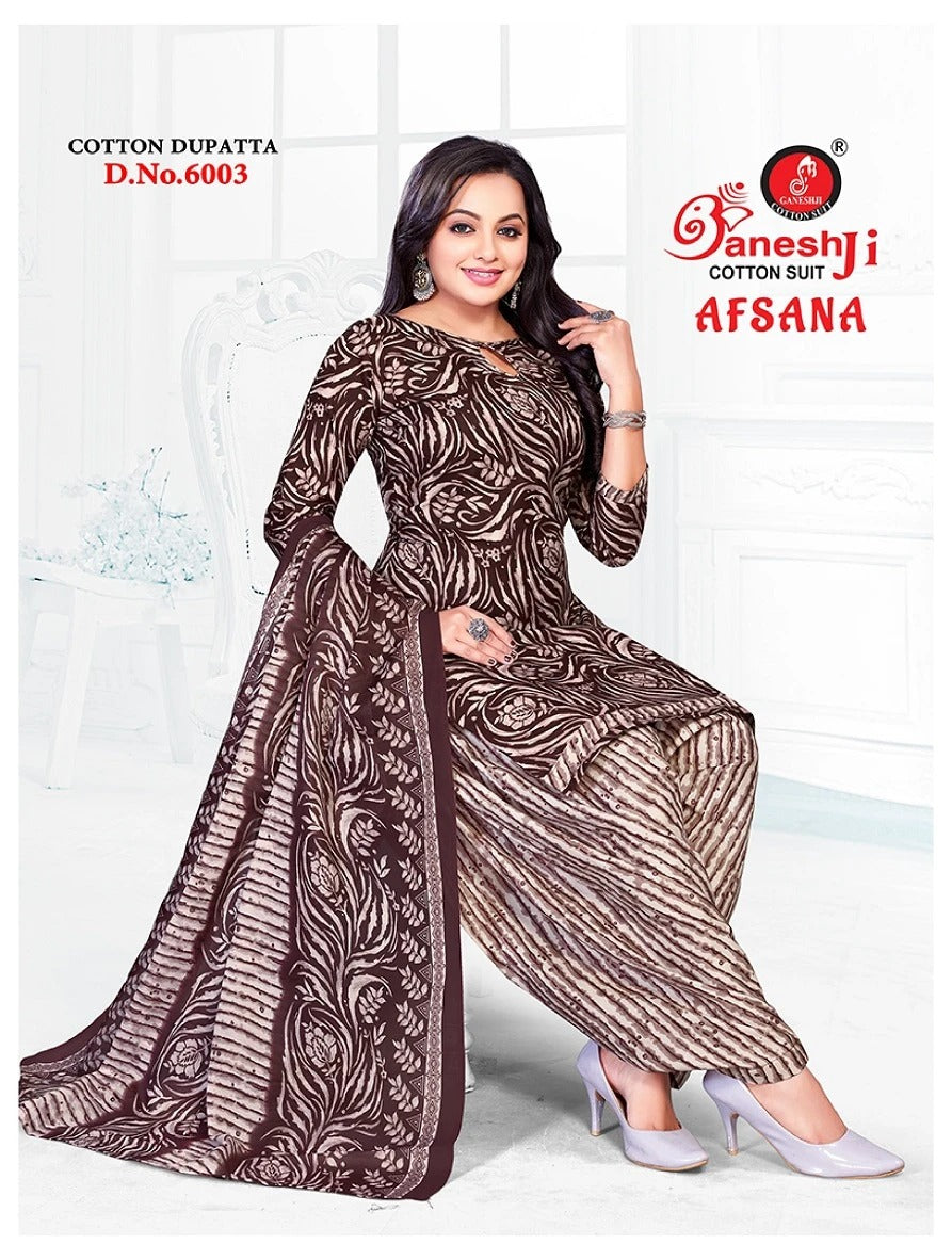 Afsana Vol 6 Ganeshji Cotton Dress Material Supplier India