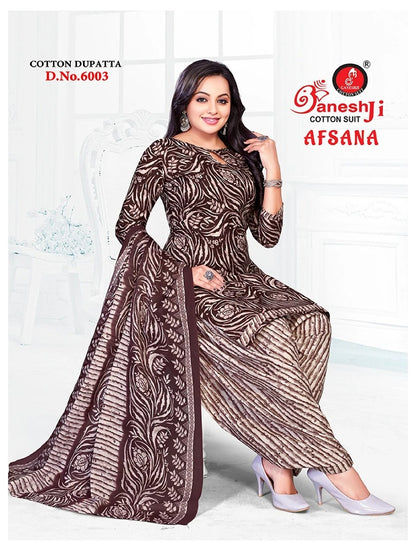 Afsana Vol 6 Ganeshji Cotton Dress Material Supplier India