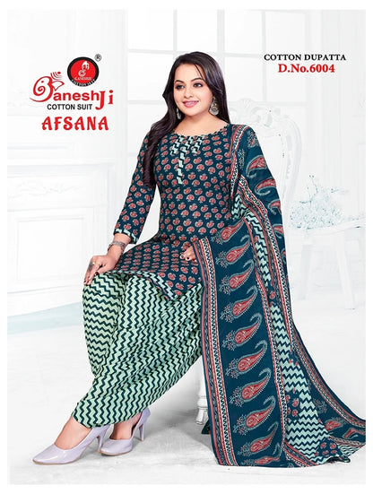 Afsana Vol 6 Ganeshji Cotton Dress Material Supplier India