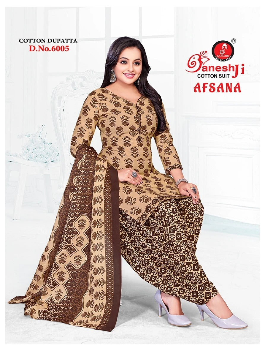 Afsana Vol 6 Ganeshji Cotton Dress Material Supplier India