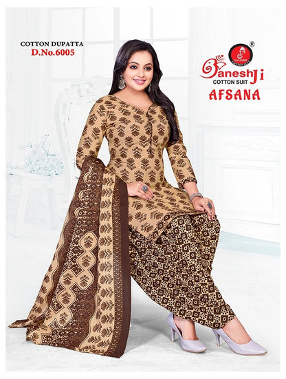 Afsana Vol 6 Ganeshji Cotton Dress Material Supplier India
