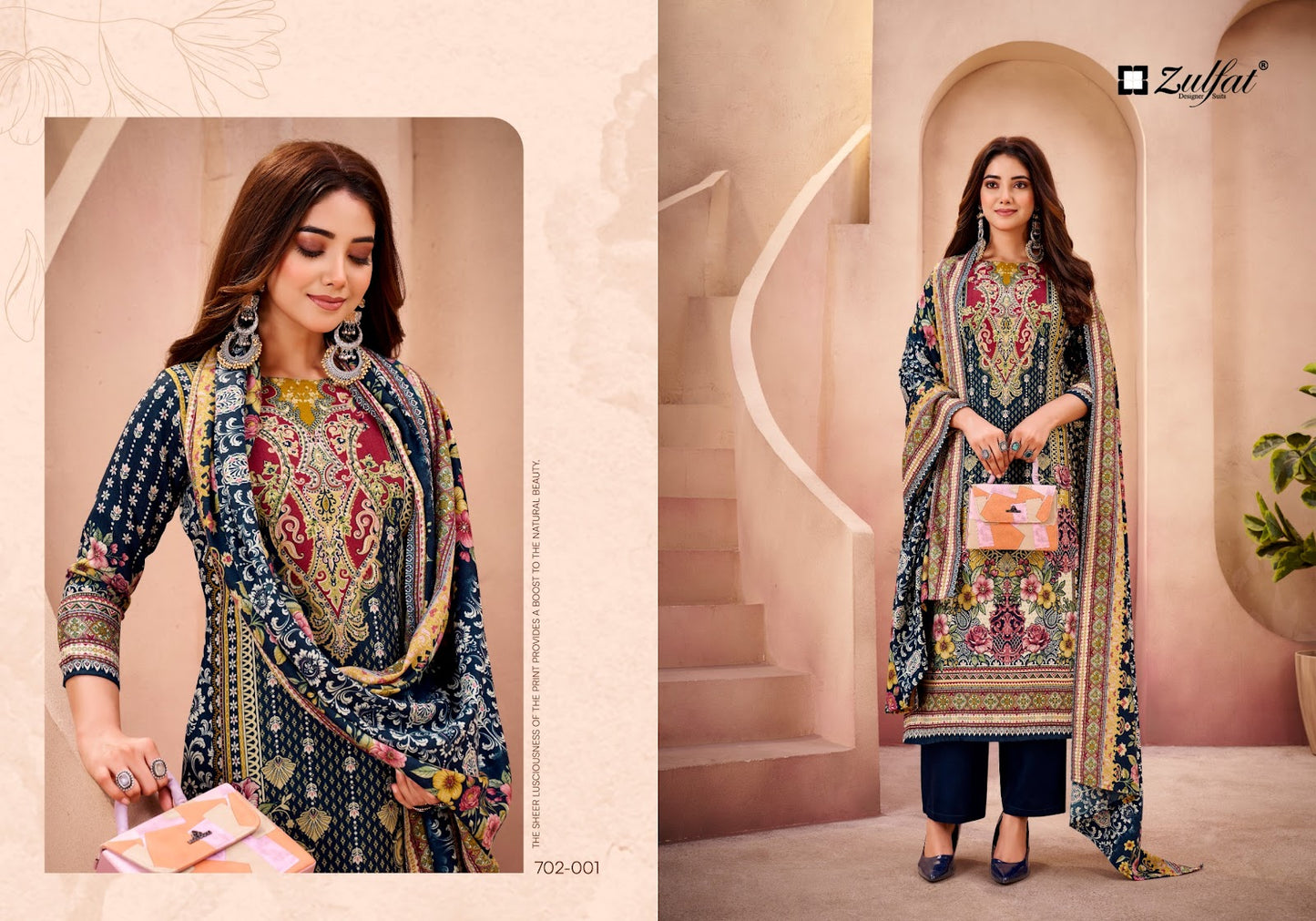 Afsana Zulfat Designer Woolen Pashmina Suits Exporter