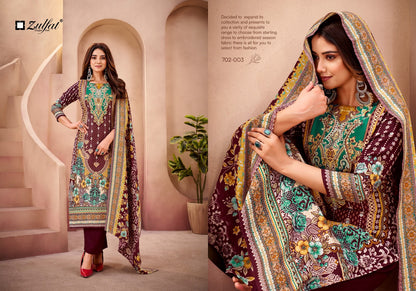 Afsana Zulfat Designer Woolen Pashmina Suits Exporter
