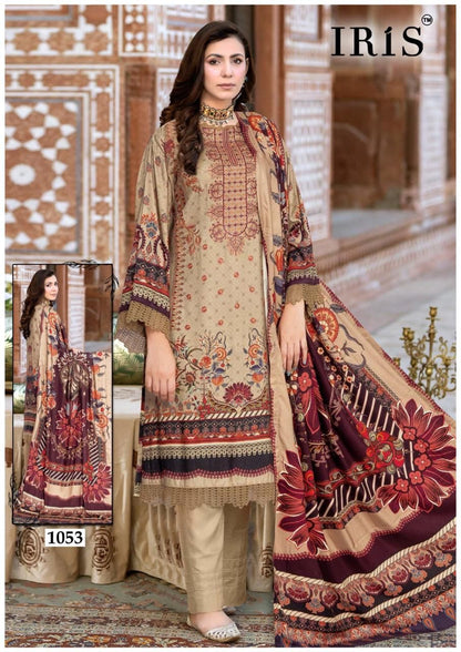 Afsanah Vol 6 Luxury Heavy Cotton Collection Iris Karachi Salwar Suits Manufacturer Gujarat
