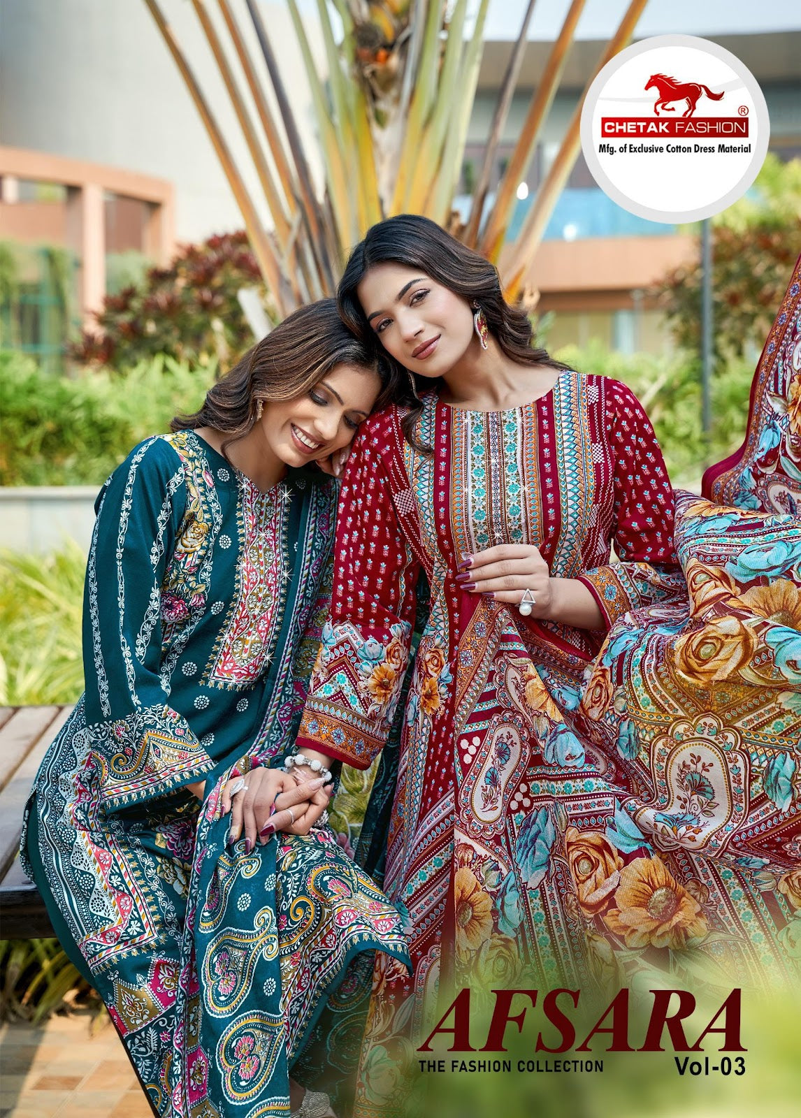 Afsara Vol 3 Chetak Fashion Mix Cotton Karachi Salwar Suits Supplier Ahmedabad