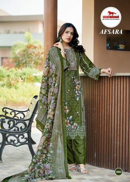 Afsara Vol 3 Chetak Fashion Mix Cotton Karachi Salwar Suits Supplier Ahmedabad