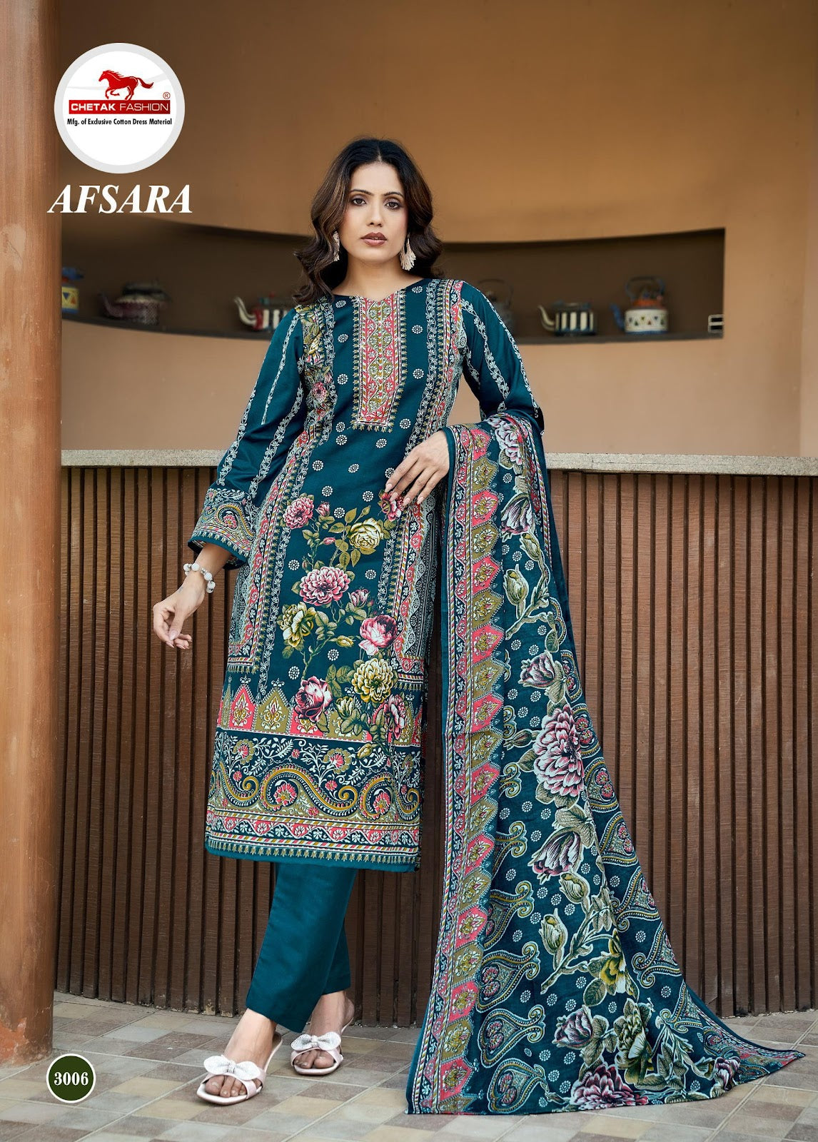 Afsara Vol 3 Chetak Fashion Mix Cotton Karachi Salwar Suits Supplier Ahmedabad
