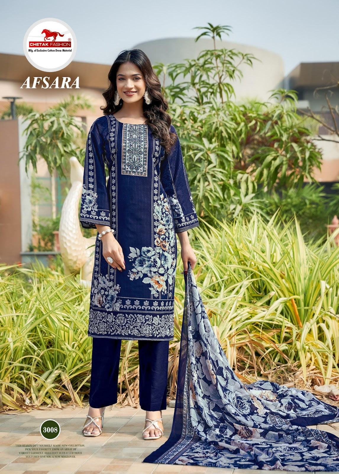 Afsara Vol 3 Chetak Fashion Mix Cotton Karachi Salwar Suits Supplier Ahmedabad
