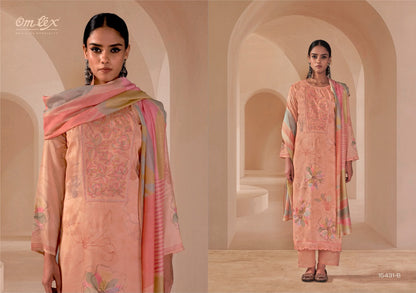 Afseen Omtex Muslin Silk Pant Style Suits Exporter