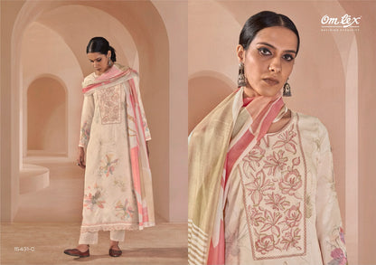 Afseen Omtex Muslin Silk Pant Style Suits Exporter