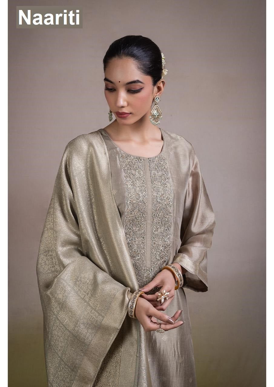 Afsun 2819 Naariti Silk Jacquard Pant Style Suits Manufacturer India