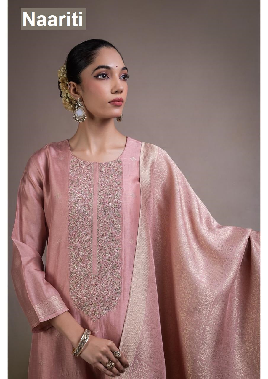 Afsun 2819 Naariti Silk Jacquard Pant Style Suits Manufacturer India