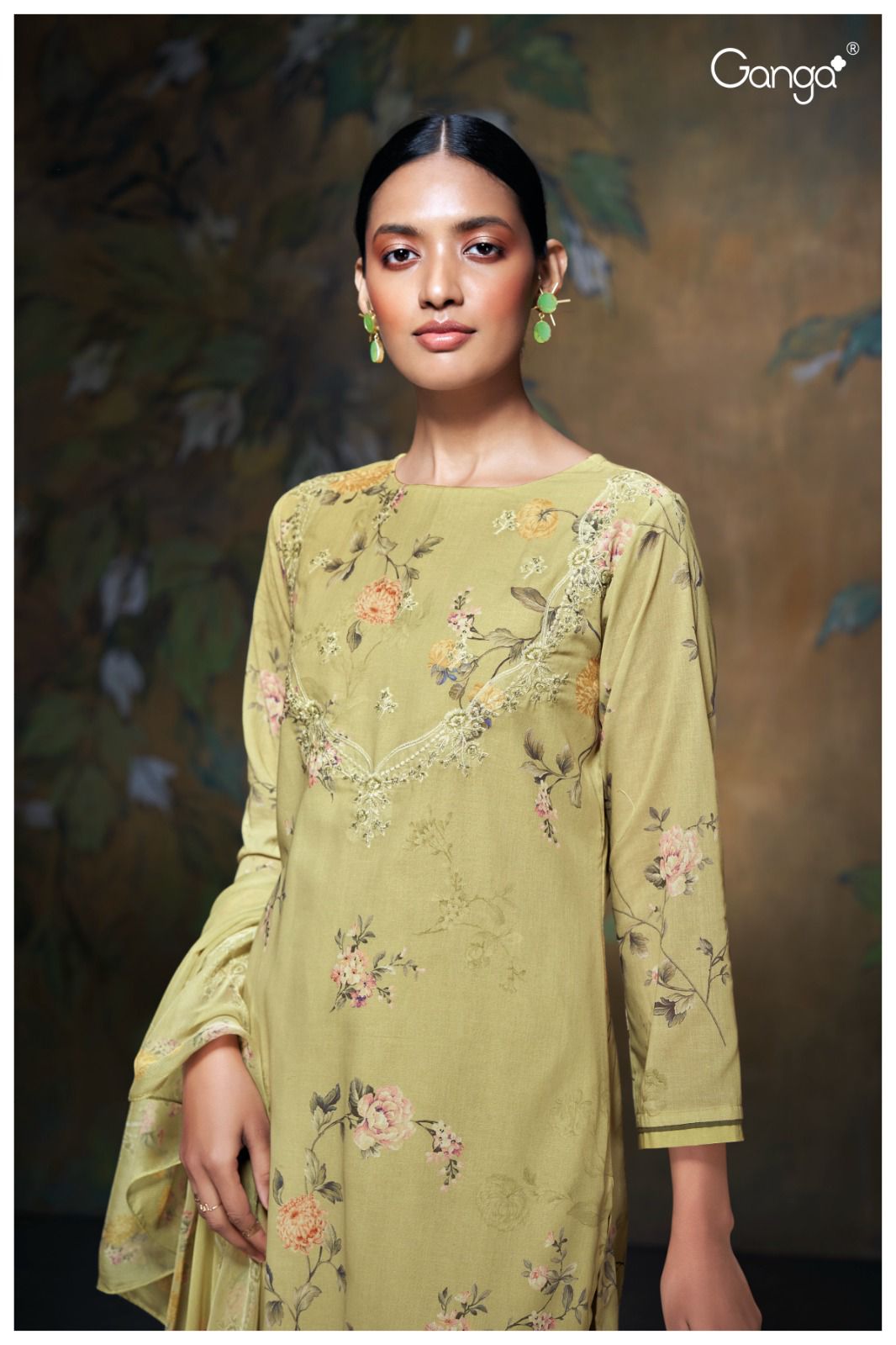 Agamya 2657 Ganga Linen Jacquard Plazzo Style Suits Wholesaler