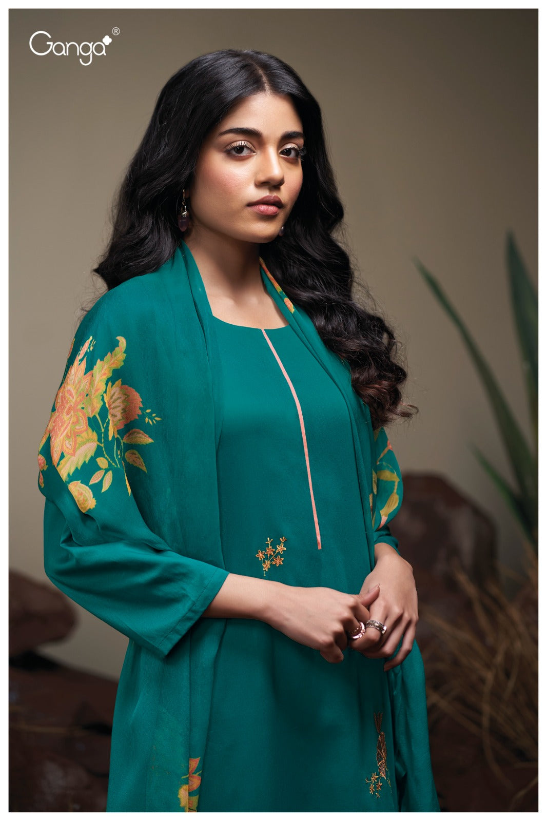 Agatha 3741 Ganga Premium Cotton Plazzo Style Suits Supplier