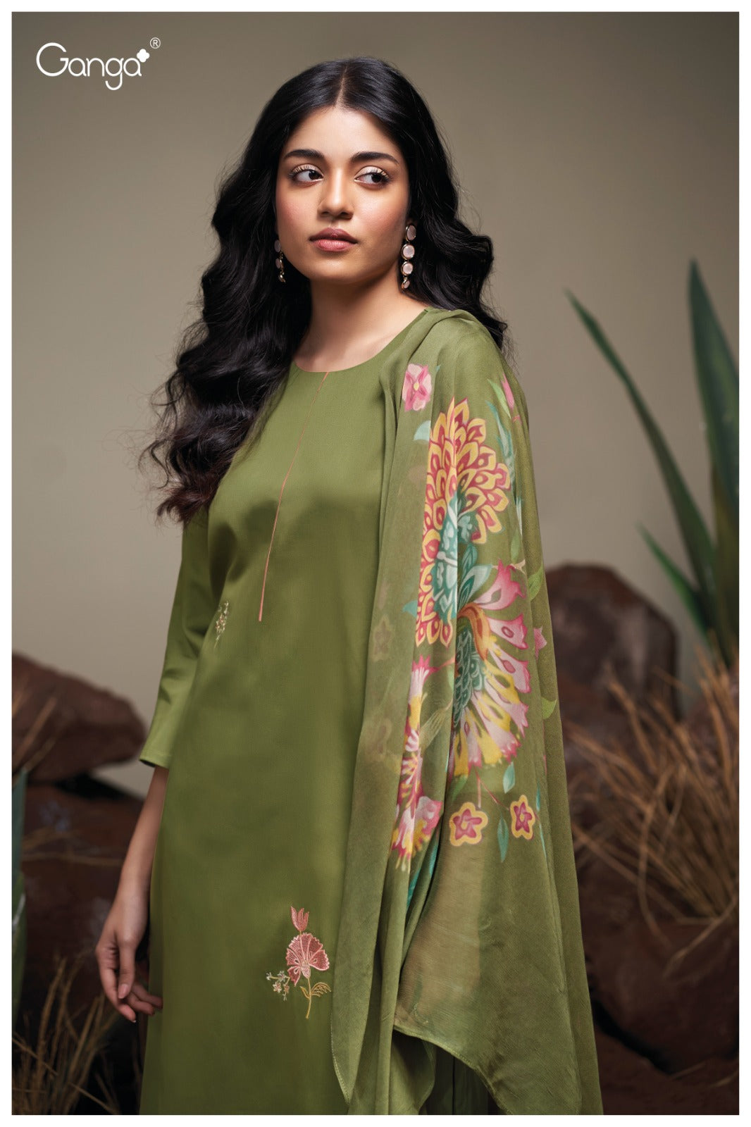 Agatha 3741 Ganga Premium Cotton Plazzo Style Suits Supplier