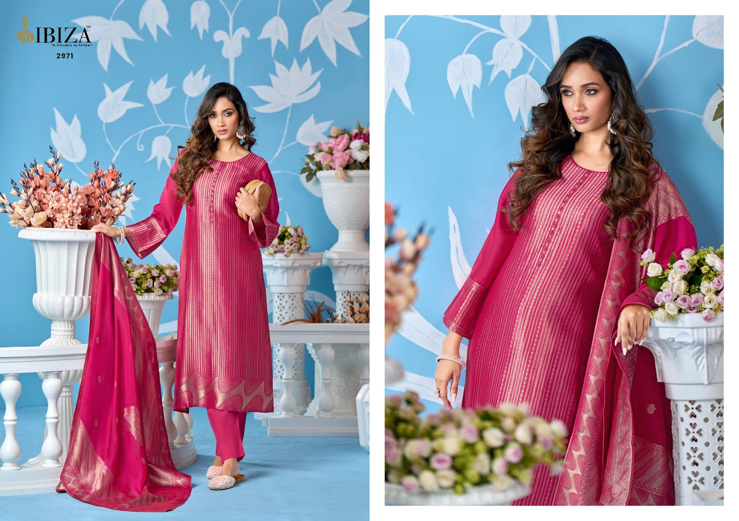 Aghasi Ibiza Banglori Silk Pant Style Suits Wholesaler