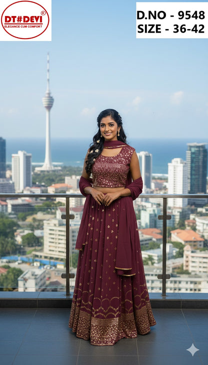 Agni Dn 9548 Dt Devi Georgette Readymade Girls Lehenga Choli Wholesaler Gujarat