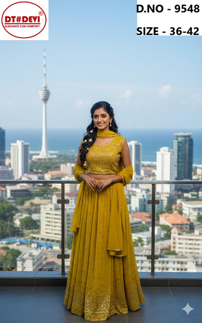 Agni Dn 9548 Dt Devi Georgette Readymade Girls Lehenga Choli Wholesaler Gujarat