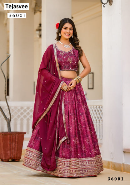 Agnidhara 36001-36003 Tejasvee Georgette Readymade Lehenga Choli Exporter Gujarat
