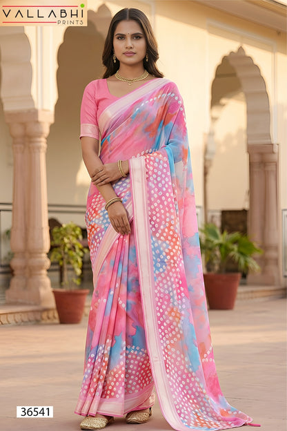 Agnija Vol 19 Vallabhi Prints Georgette Sarees Manufacturer