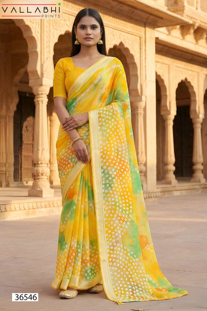 Agnija Vol 19 Vallabhi Prints Georgette Sarees Manufacturer