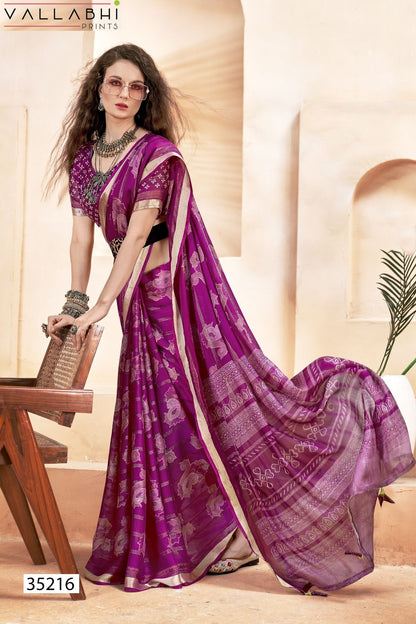 Agnija Vol 2 Vallabhi Prints Georgette Sarees Wholesale
