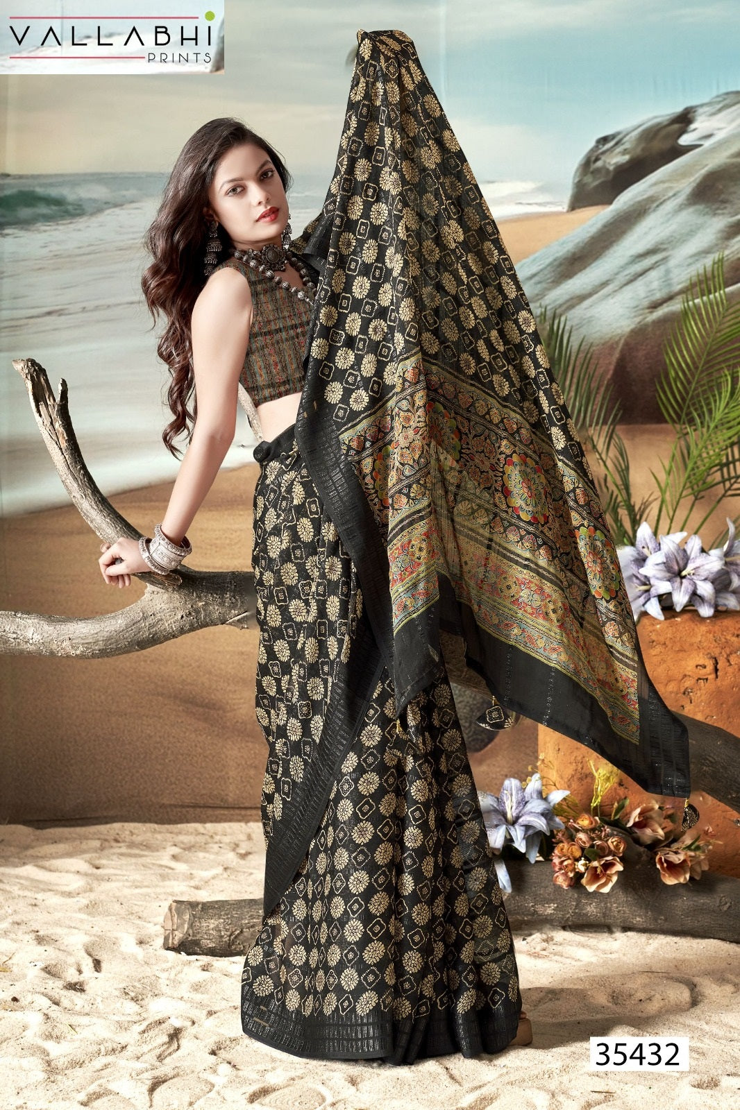 Agnija Vol 3 Vallabhi Prints Georgette Sarees Exporter India