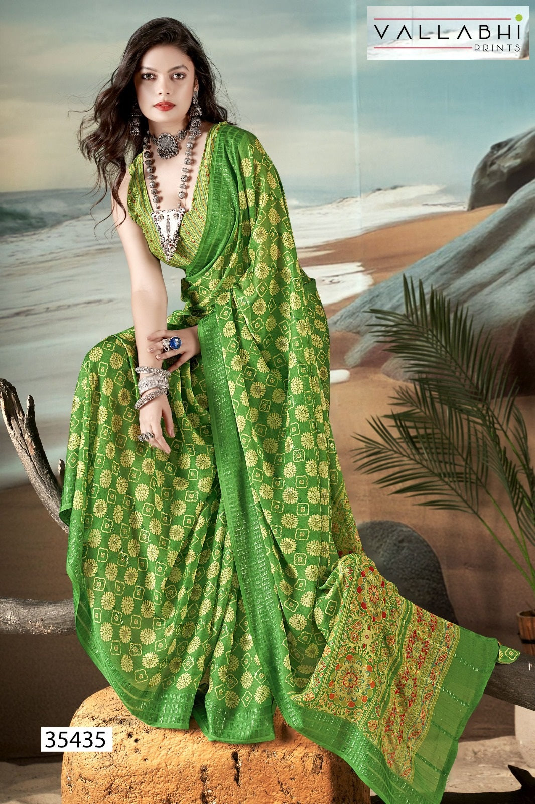 Agnija Vol 3 Vallabhi Prints Georgette Sarees Exporter India
