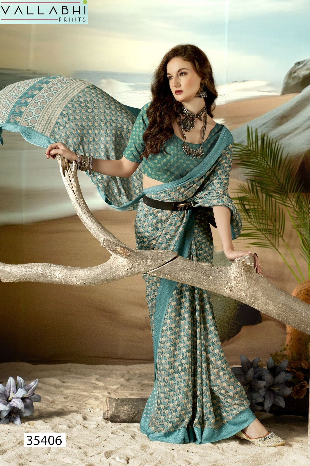 Agnija Vol 4 Vallabhi Prints Moss Sarees Wholesale Rate