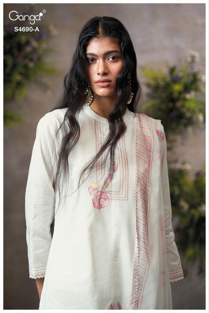 Ahaana 4690 Ganga Organdy Plazzo Style Suits Manufacturer India