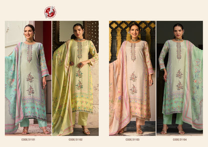 Ahaana Vol 2 Vivek Maslin Pant Style Suits Wholesale Price