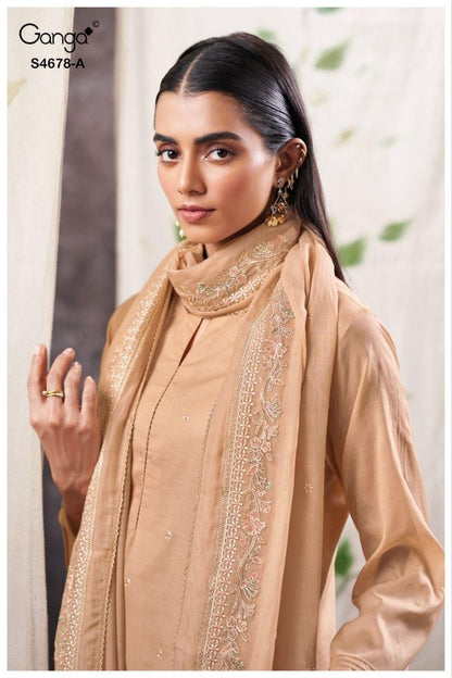 Ahalya S4678 Ganga Mul Pant Style Suits Wholesaler
