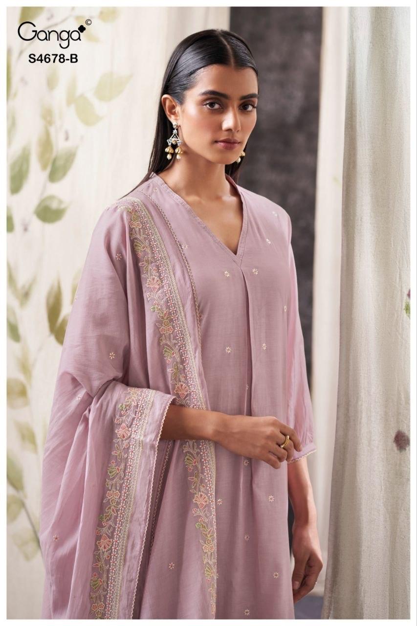Ahalya S4678 Ganga Mul Pant Style Suits Wholesaler