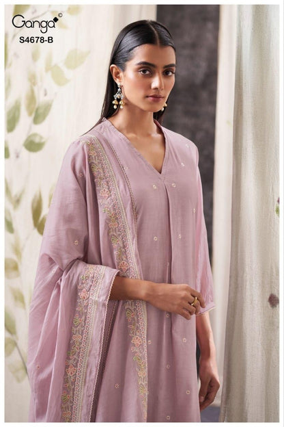 Ahalya S4678 Ganga Mul Pant Style Suits Wholesaler