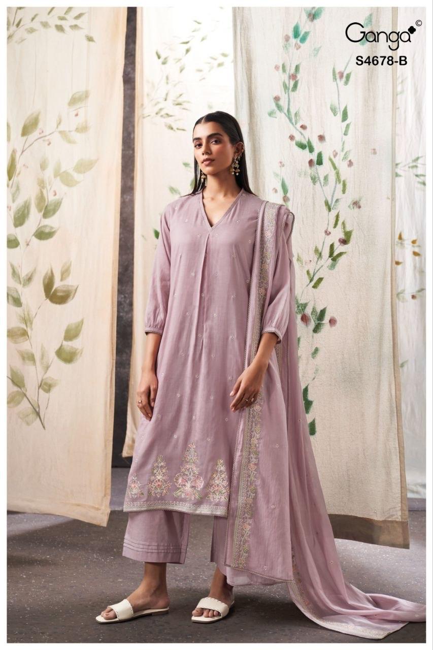 Ahalya S4678 Ganga Mul Pant Style Suits Wholesaler