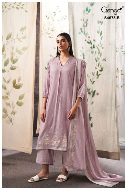 Ahalya S4678 Ganga Mul Pant Style Suits Wholesaler