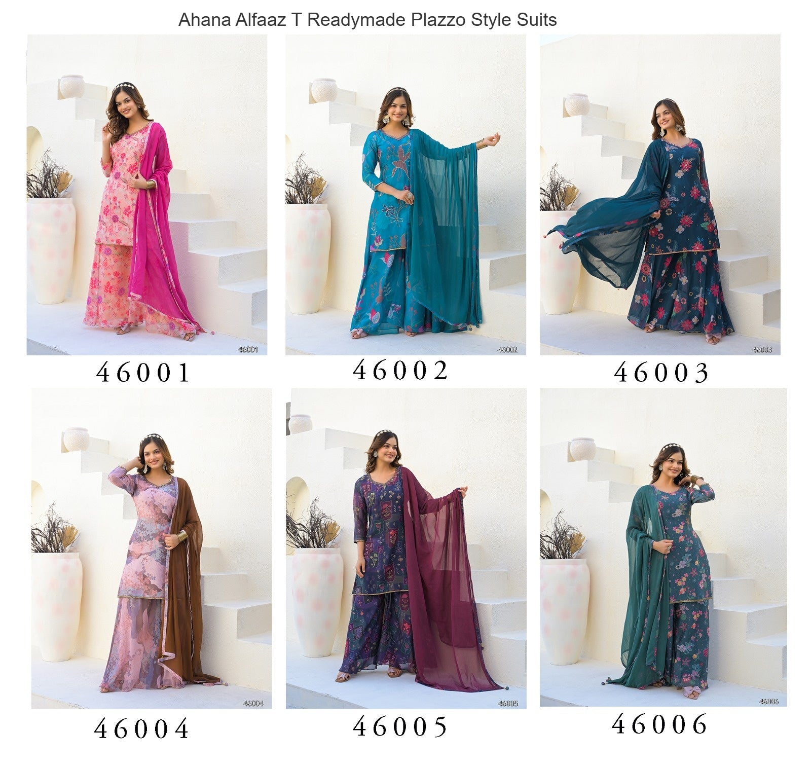 Ahana Alfaaz T Imported Readymade Plazzo Style Suits Exporter Gujarat