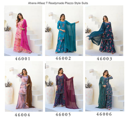 Ahana Alfaaz T Imported Readymade Plazzo Style Suits Exporter Gujarat