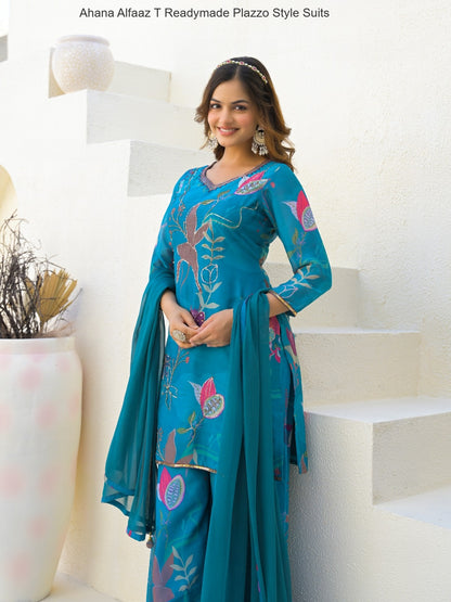 Ahana Alfaaz T Imported Readymade Plazzo Style Suits Exporter Gujarat