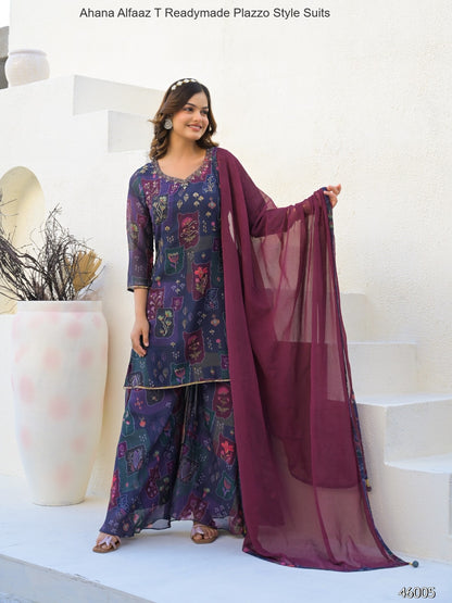 Ahana Alfaaz T Imported Readymade Plazzo Style Suits Exporter Gujarat