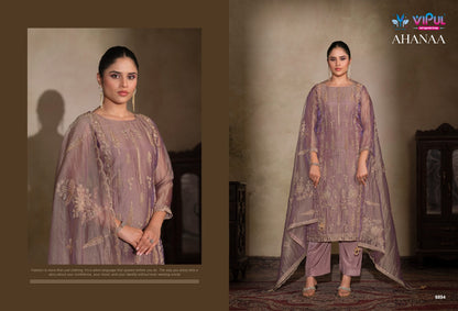 Ahanaa Vipul Catonic Silk Pant Style Suits Wholesaler