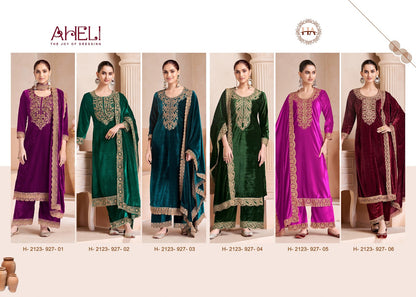 Aheli Harshit Fashion Velvet Suits Manufacturer